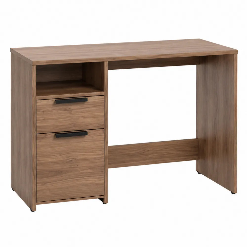 Bureau en Bois avec 2 Tiroirs et Étagère