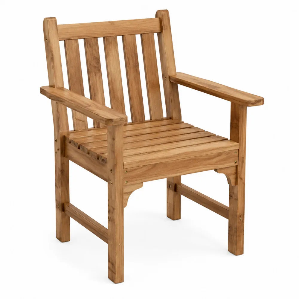 Chaise de jardin en teck massif 60x58x90 cm